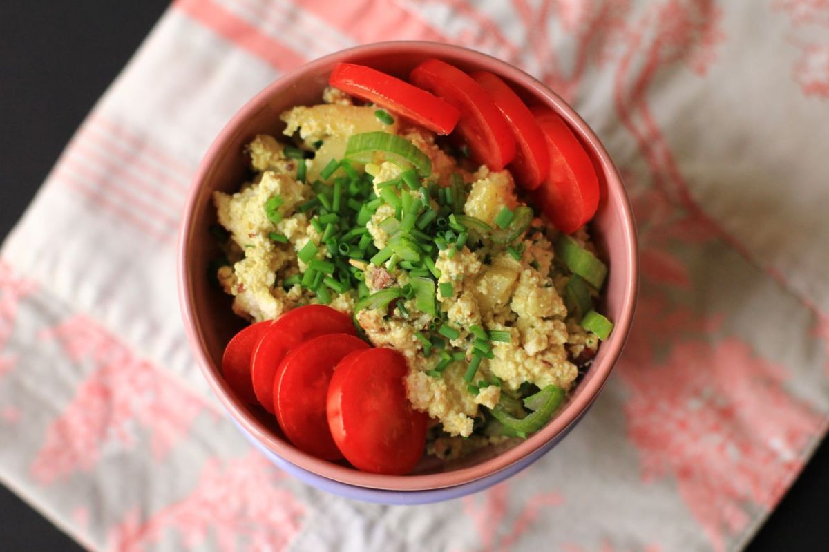 Salade de tofu au curry